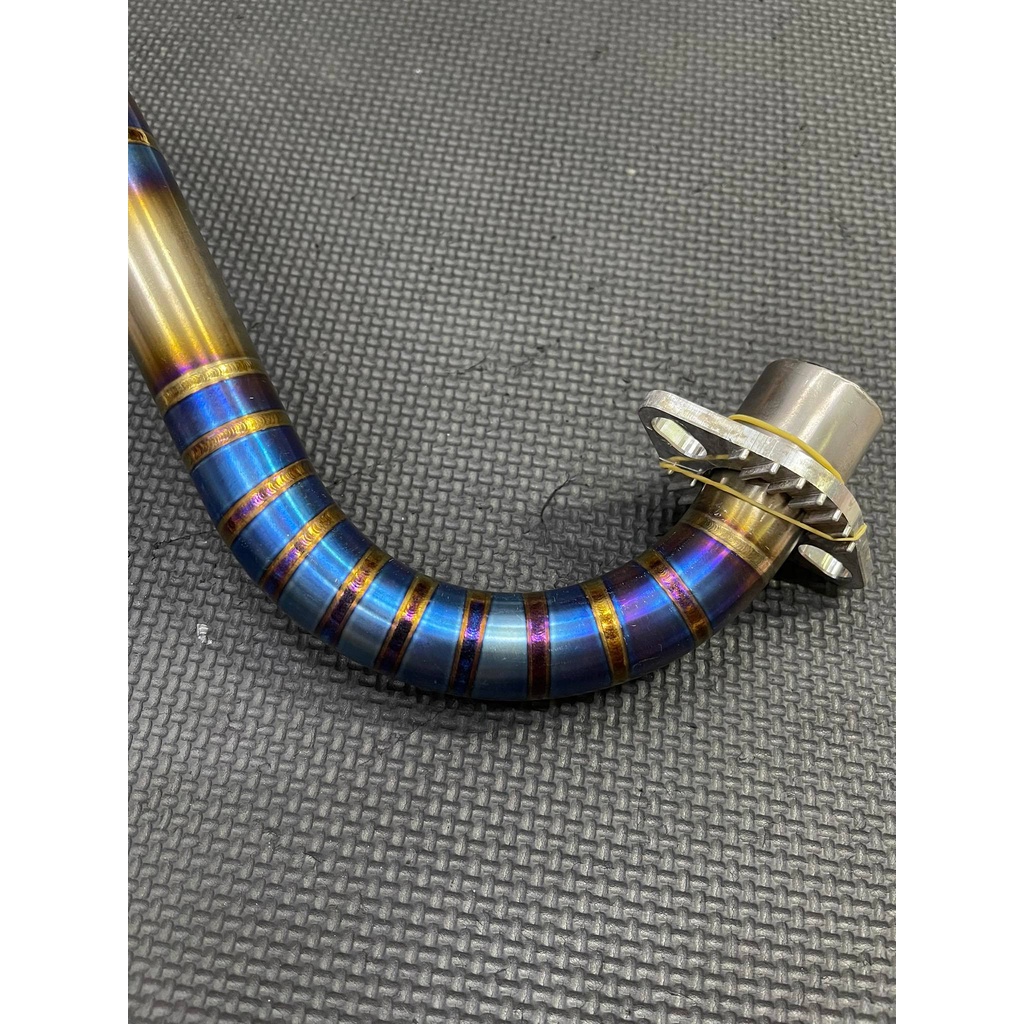 Cổ pô Titan Ptitanium + đót + tai nhôm CNC cho fu neo