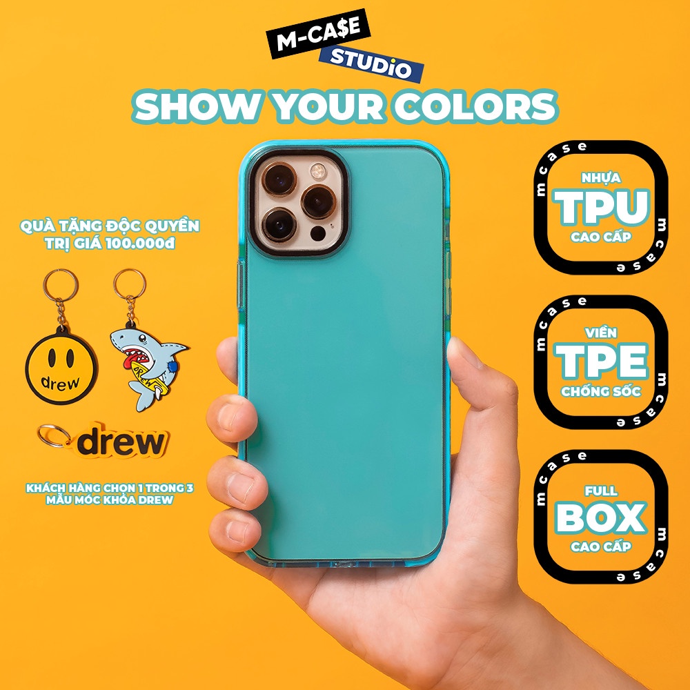Ốp lưng iPhone chống sốc MCASE Xanh Ngọc 11 / 11 Pro Max / 12 / 12 Pro Max / 13 / 13 Pro Max / 14 / 14 Pro Max