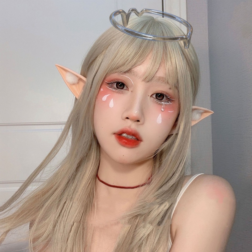 [Magpie] Kẹp Tóc Hình Tai Yêu Tinh Giả Bằng Silicon Mềm Hóa Trang Halloween Dành Cho Trẻ Em