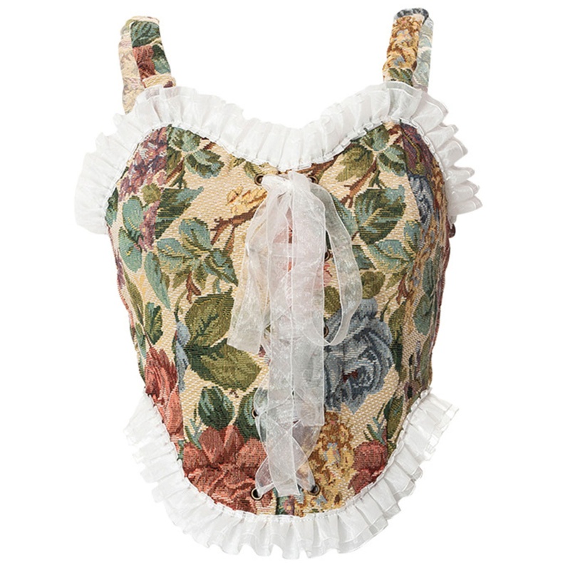 Áo Croptop Sát Nách Ôm Dáng Kiểu Vintage Thời Trang