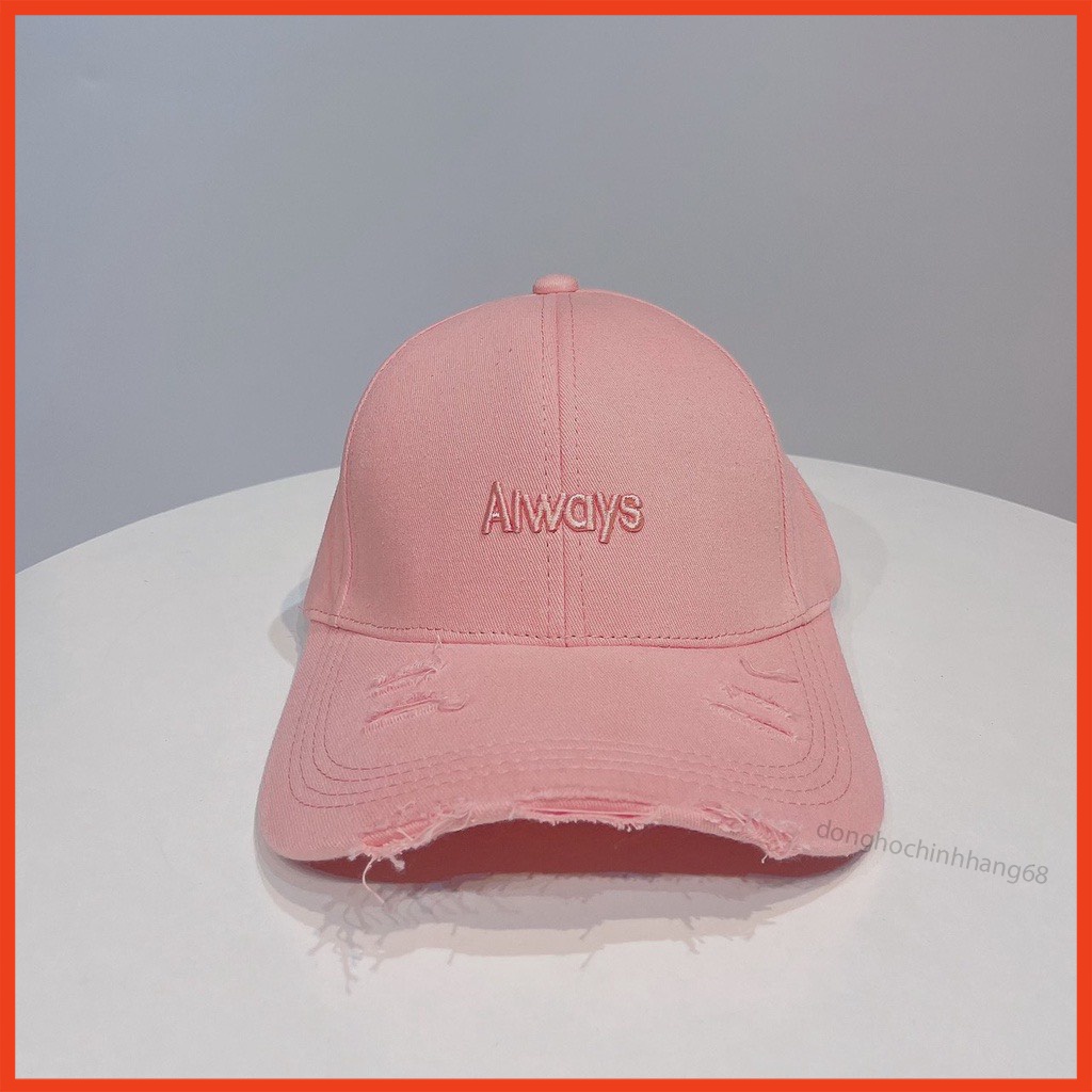 Mũ Lưỡi Trai Thêu Chữ Always Nón Kết Kiểu Rách Tua Rua Chất Kaki Thời Trang Form Unisex Nam Nữ Phong Cách Cá Tính
