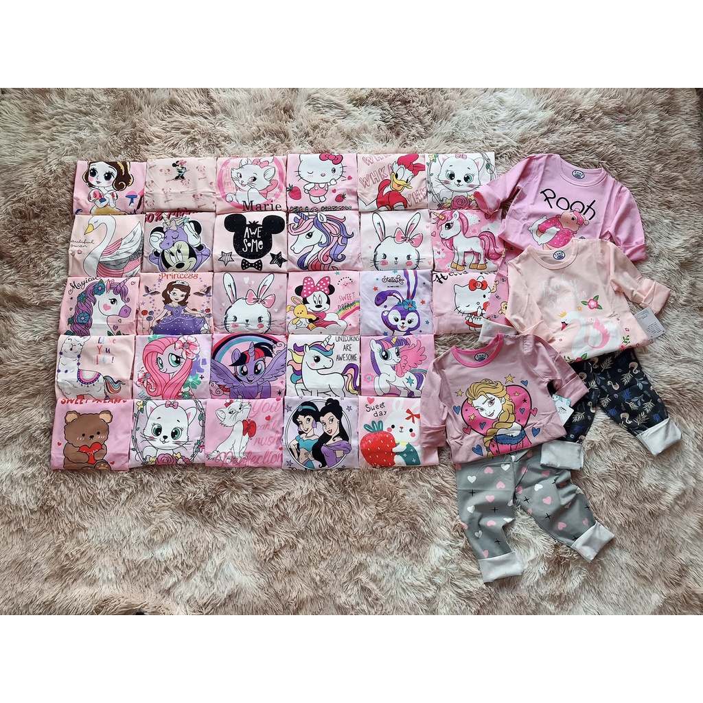 Bộ quần áo dài tay xuất hàn bé gái size từ 8-23kg (inbox chọn mẫu)