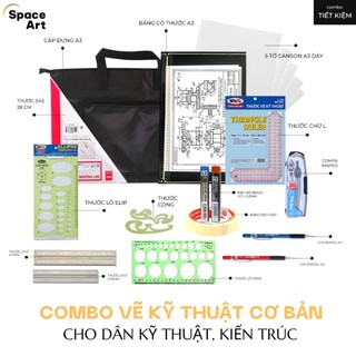 Combo 2 Vẽ Kỹ Thuật Cơ bản cho dân kỹ thuật, kiến trúc