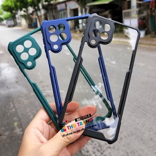 Ốp lưng Samsung A22 4G M32 / M33 / M53 chống sốc viền màu mặt lưng trong suốt có gờ bảo vệ camera A22 Galaxy a22