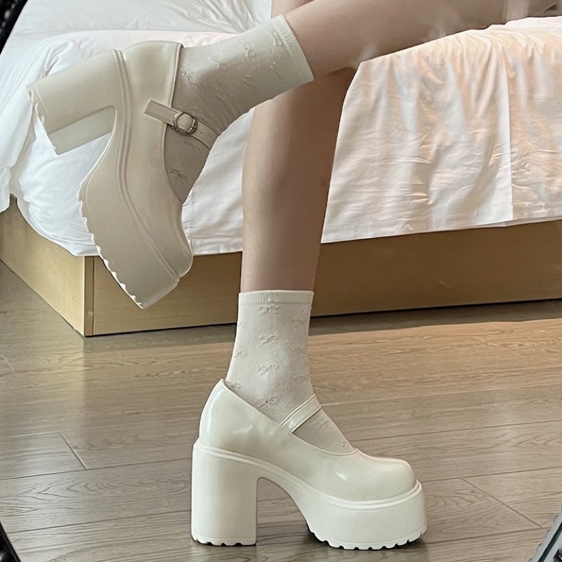 GIÀY BÚP BÊ A42 MŨI TRÒN ĐẾ CAO 10CM