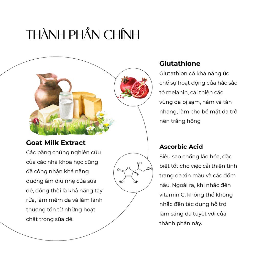 Sữa Rửa Mặt Sáng Da Và Dưỡng Ẩm Chiết Xuất Sữa Dê - Truesky Glutathione Cleanser 50g