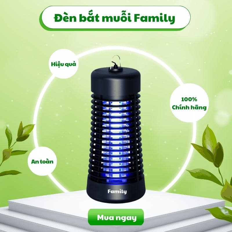 Đèn bắt muỗi Family F801 - Máy bắt muỗi thông minh diệt muỗi hiệu quả, chống muỗi an toàn, bảo vệ sức khỏe gia đình bạn