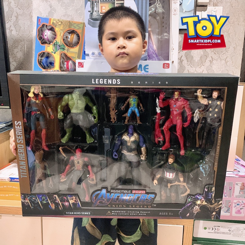 - Đồ Chơi Siêu Anh Hùng Avenger 2 - Mẫu 10 nhân vật Có Đèn Phát Sáng Đỏ Nhựa An Toàn Cao Cấp