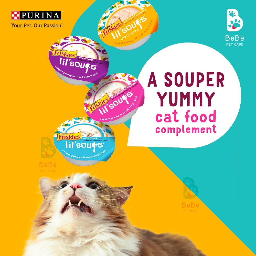 FRISKIES Lil' Soups Nhiều Hương Vị - Bữa Ăn Xế Đầy Mong Đợi Của Các Boss Mèo - Nhập Khẩu Từ Mỹ