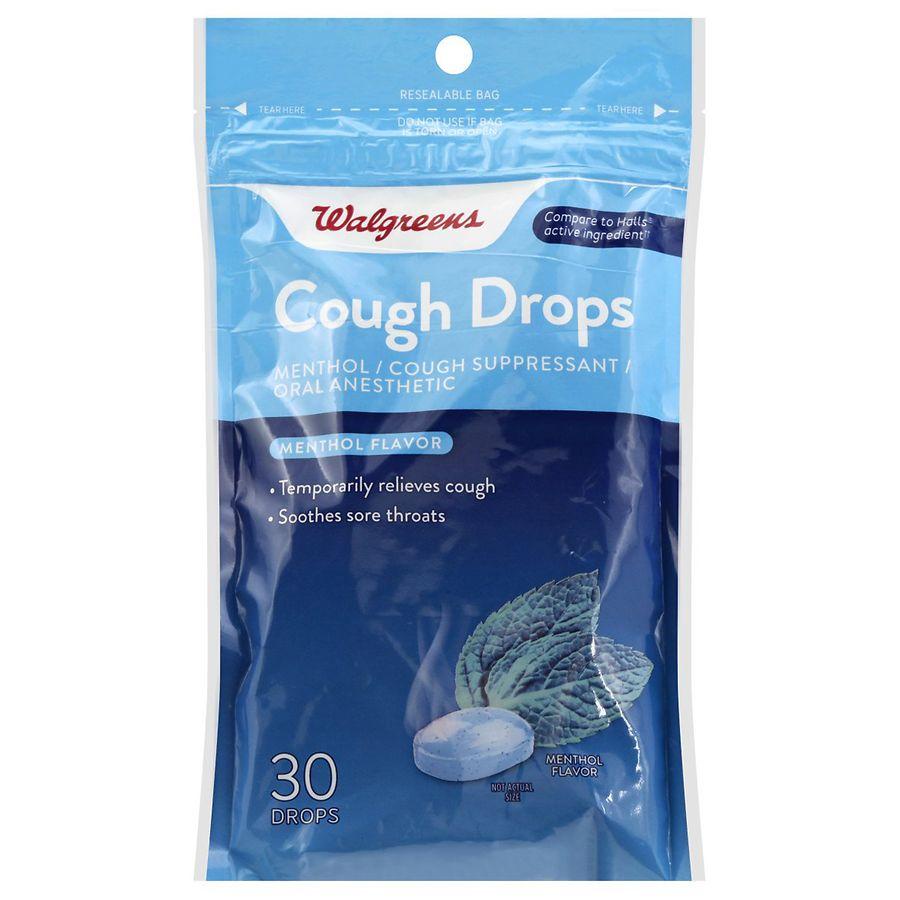Kẹo ngậm Walgreens Cough Drops Sugar Free - vị chanh mật ong