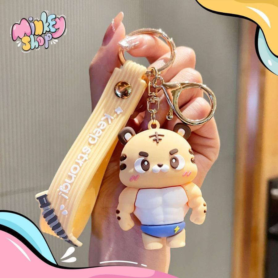 Móc Khoá Động Vật Tập Gym Dễ Thương Nhiều Mẫu Phụ Kiện Túi Xách, Balo, Ô Tô Cute 02MKDV -Minkey