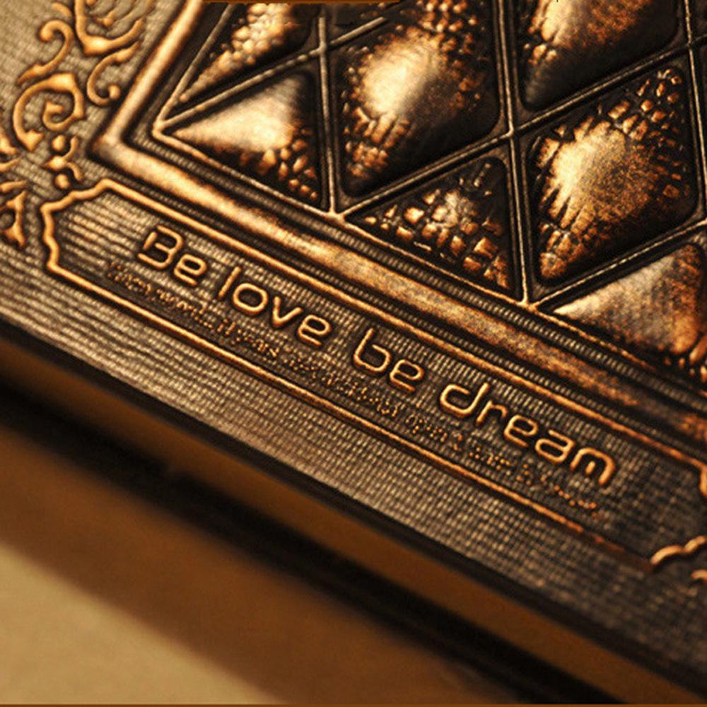 Sổ Tay Bìa Da Họa Tiết Kẻ Sọc Phong Cách Vintage