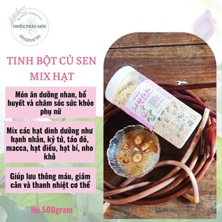 Tinh bột củ sen mix hạt dinh dưỡng 500gram dưỡng nhan, thanh nhiệt