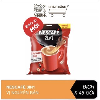 Cà phê rang xay hoà tan Nescafe 3in1 bịch 46 gói*17g