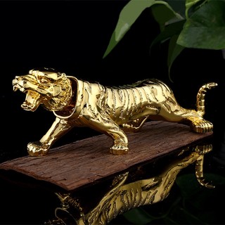 Tượng taplo báo/hổ lắc/rồng/sư tử vàng/kỳ lân đính đá kingcar01