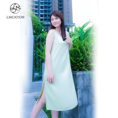 (Mua 1 tặng 1) Đầm mặc nhà xẻ tà LMcation Tencel Alice