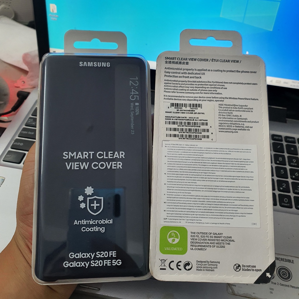 Bao Da Clear View Samsung S20 Fe/ S20 Fe 5G Chính hãng Samsung, Fullbox, Nguyên Seal