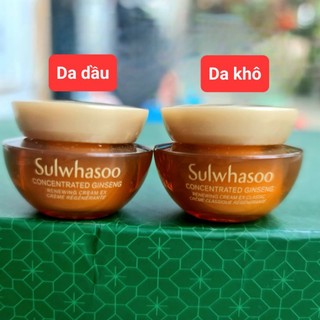 (T12.2026 5ml)Kem dưỡng Nhân Sâm ngăn ngừa lão hóa Sulwhasoo Concentrated Ginseng Renewing Cream Ex