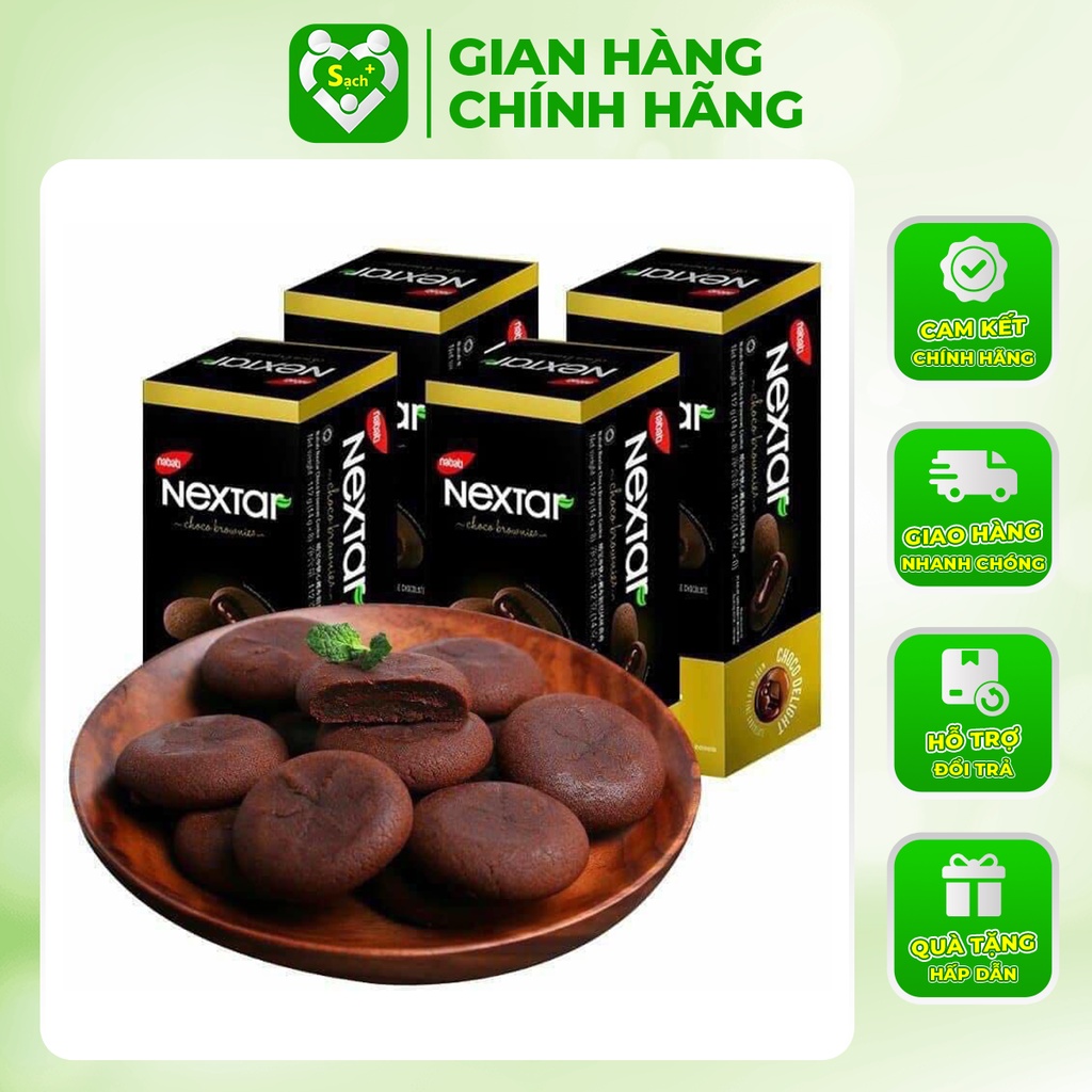 Bánh Nextar Socola Thơm Lừng Xốp Mềm Với Vị Ngọt Vừa Đắng Nhẹ - Hộp 8 Cái
