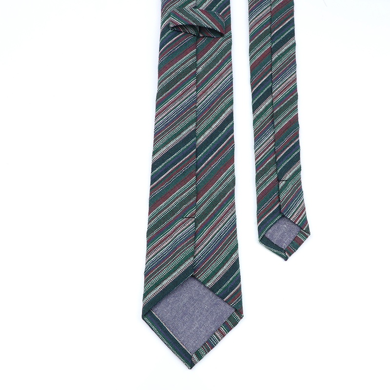 Cà Vạt Cotton Họa Tiết Sọc Thời Trang Cho Nam, Bản 6.5cm