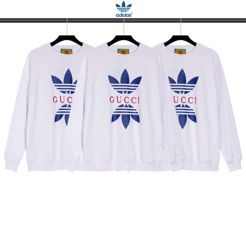 Áo Sweater Adidas X Gucci 100% Cotton Dáng Rộng Thoáng Khí Thời Trang Cho Cặp Đôi