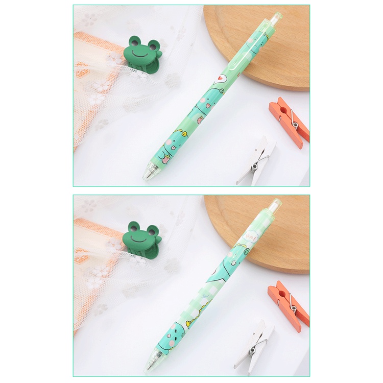 Bút Mực Gel Đen Hình Khủng Long Dễ Thương Ruột bút gel bút gel nhiều màu Bút bi bấm bút bi hình thú bút bi nước cute bút cute giá rẻ