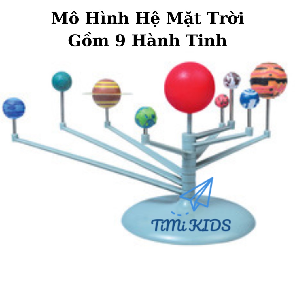 Mô Hình Khoa Học Hệ Mặt Trời 9 Hành Tinh Cho Bé Tập Tô Nhiều Màu Sắc Sinh Động