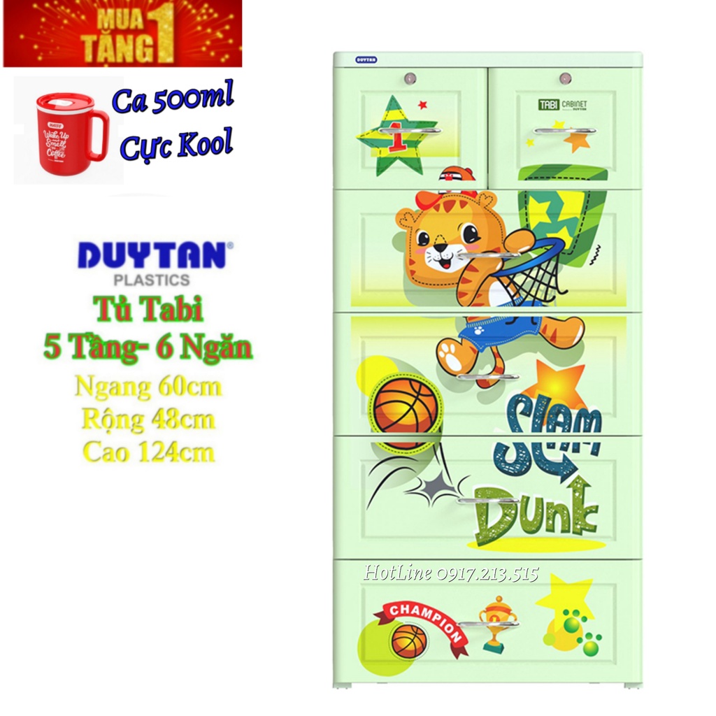 Tủ nhựa duy tân 5 tầng 6 ngăn - Nhiều Mẫu Xinh
