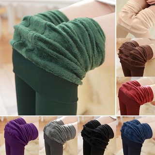 Quần Legging Lót Lông Cừu Dày Dặn Thời Trang Thu Đông Cho Nữ