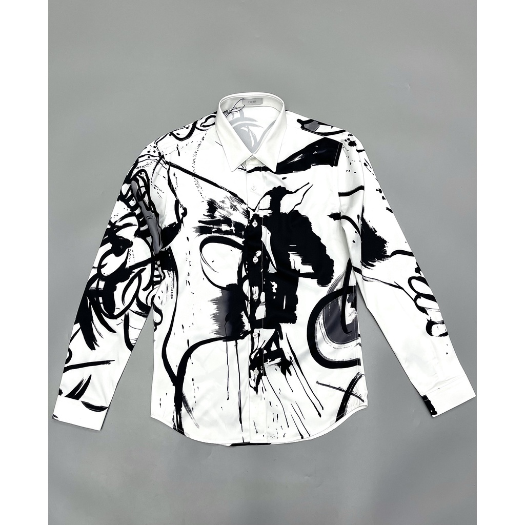 Áo sơ mi Dior họa tiết LA 2022 on web