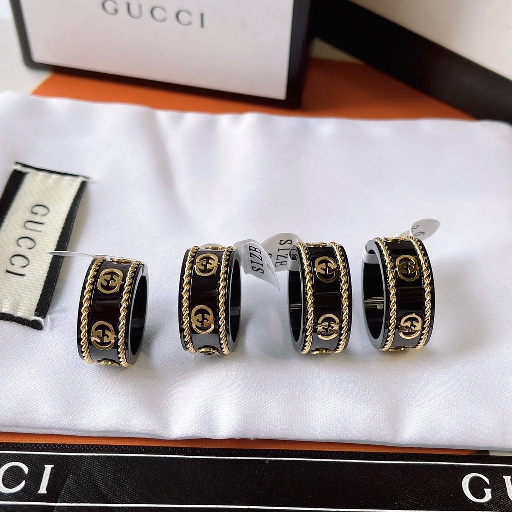 Nhẫn Thép Titan Trang Sức Thời Trang Gucci Cho Nam Và Nữ Senior Quý Phái Trang Trí Văn Phòng Chống Nước Và Rỉ Sét