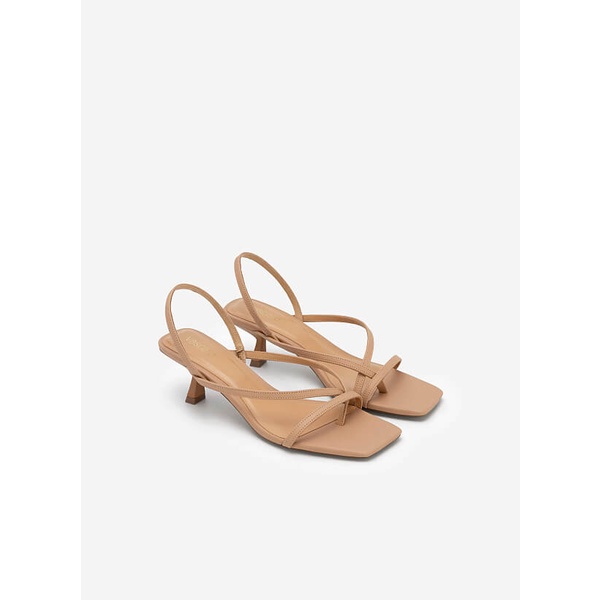 Vascara GIÀY SANDAL SLINGBACK QUAI NGANG PHỐI KẸP - SDN 0718 - MÀU BE