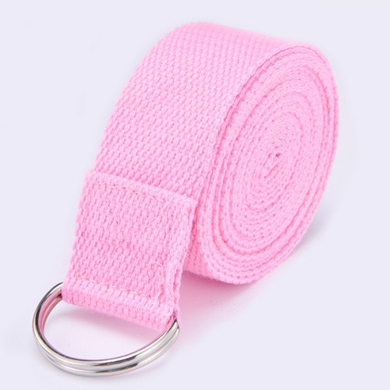 Dây đai cotton tập yoga 1,8m, hỗ trợ các bài tập yoga, thể thao, thể hình, gym