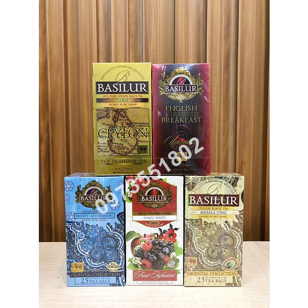 TRÀ BASILUR HỘP GIẤY, 50G, SRI LANKA.