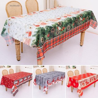 Christmas Tablecloth Table Cover Cloth Xmas Party Dining-Room Kitchen Home Decor