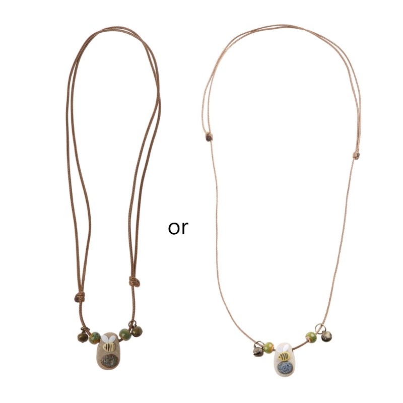 Vòng cổ Mặt Hình Con Ong Bằng Đá Tự Nhiên Thời Trang Cho Nữ