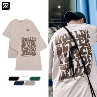 Áo thun form rộng the world cotton 2 chiều 230gsm