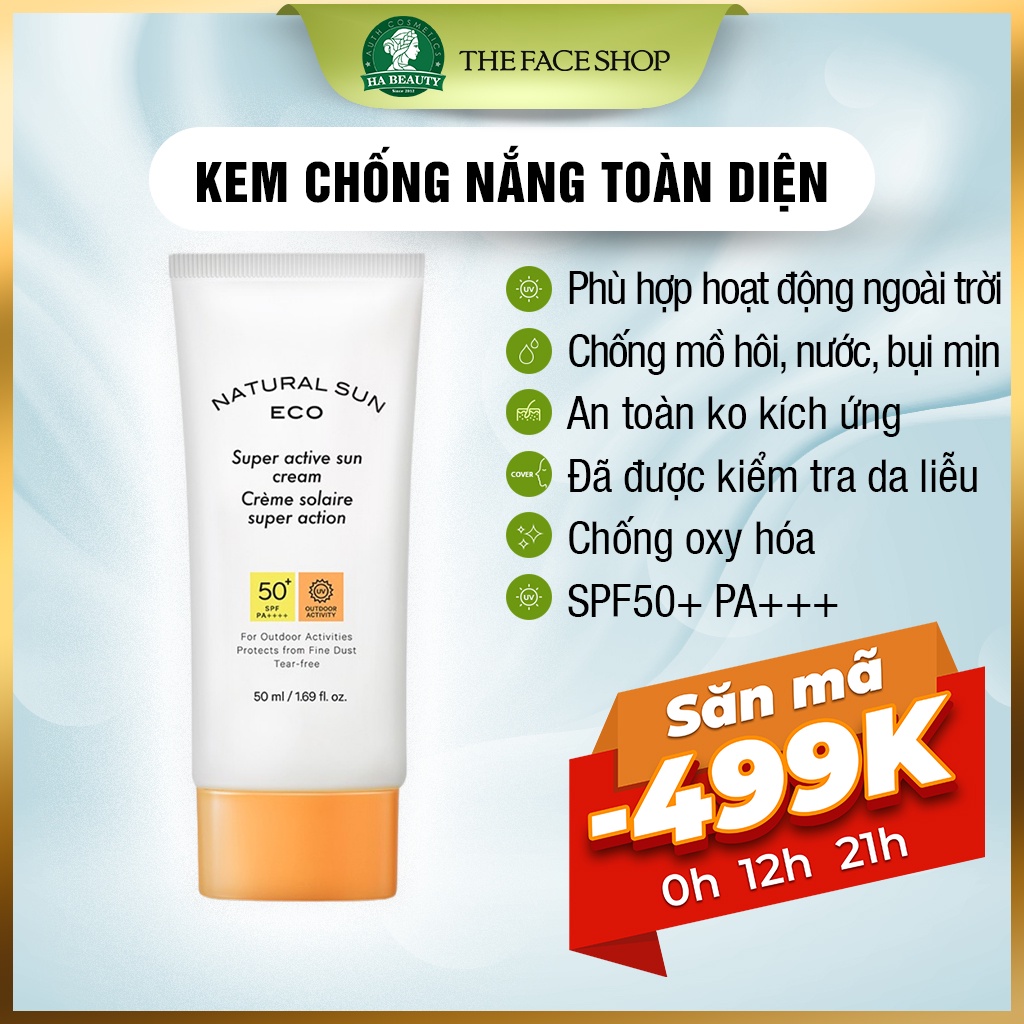 Kem chống nắng toàn diện ngăn bụi mịn Hàn Quốc The Face Shop Natural