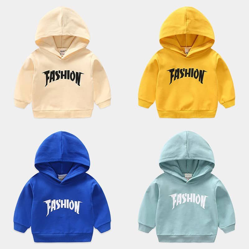 Combo 4 áo mũ hoodie chất da ca ấm áp cho bé trai/gái 8-20kg