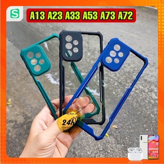 Ốp Lưng Samsung A53 A73 A13 A23 A33 A52 A52S A72 A72 5G Lưng Trong Suốt viền màu Chống Sốc , Ốp lưng a53 a73 a33 a13 a23