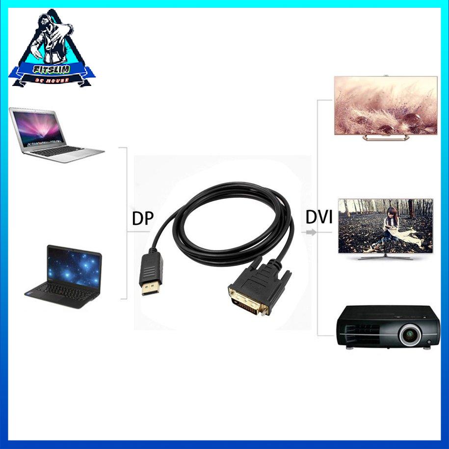 Bộ chuyển đổi cáp DisplayPort DP sang DVI Male to 1080P HD Converter [6/19]