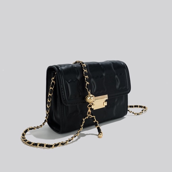 🌸Hàng Order🌸 Túi Xách Nữ CEEKAY Da Trơn Dập Vân Nổi Nắp Gài Quai Da Phối Xích Quả Lắc Sang Chảnh Nữ Tính🌸Hàng Quảng Châu