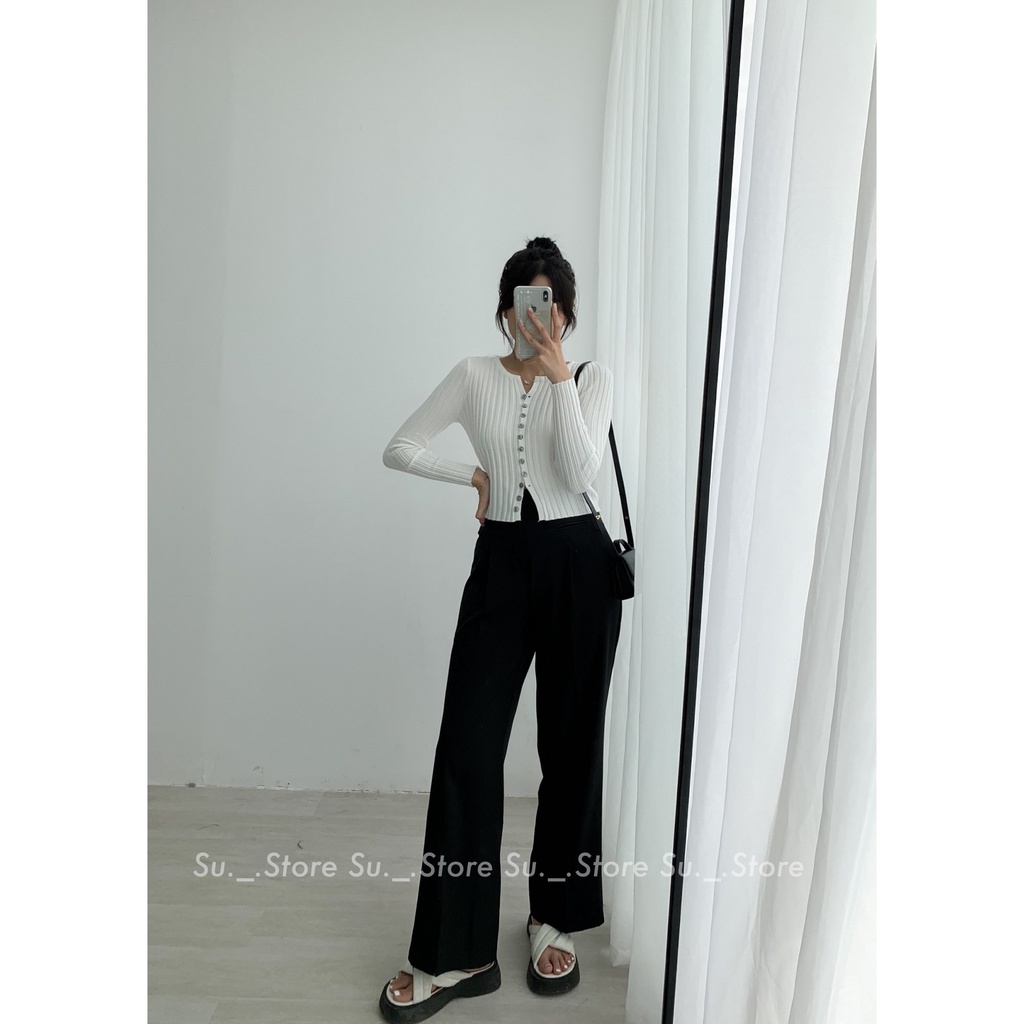 Quần culottes vải cúc lệch 2 túi trước giả Q439 SUSTORE