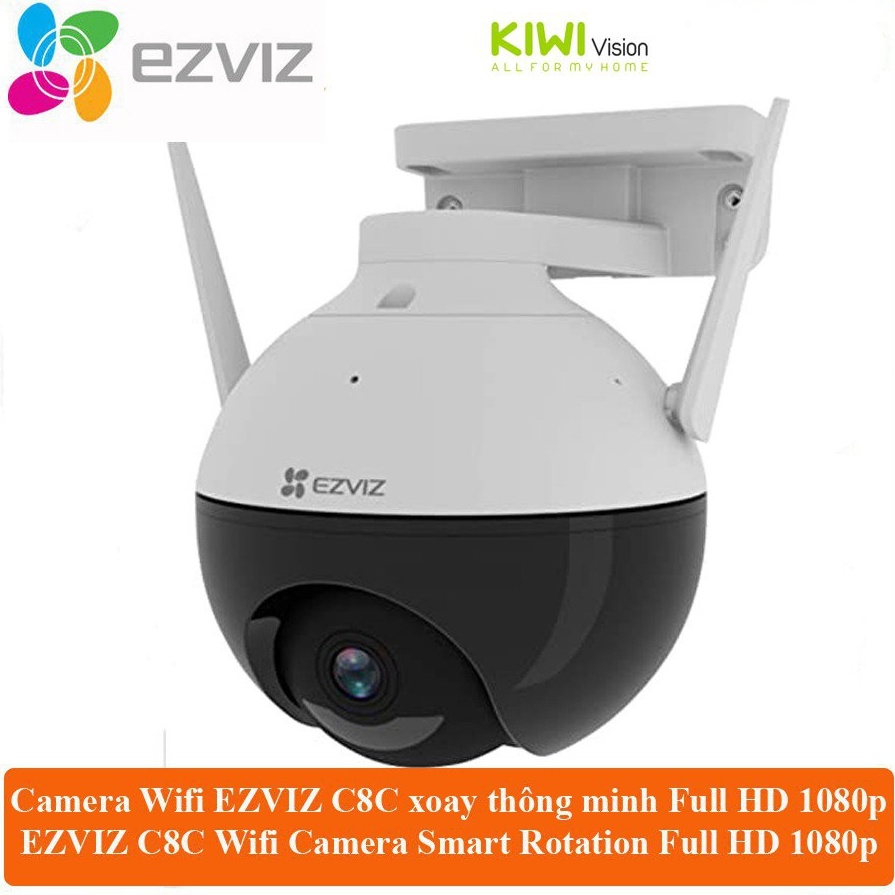 Camera ngoài trời wifi EZVIZ C8C Full HD 1080P xoay 360 độ Tích hợp AI -Có màu ban đêm