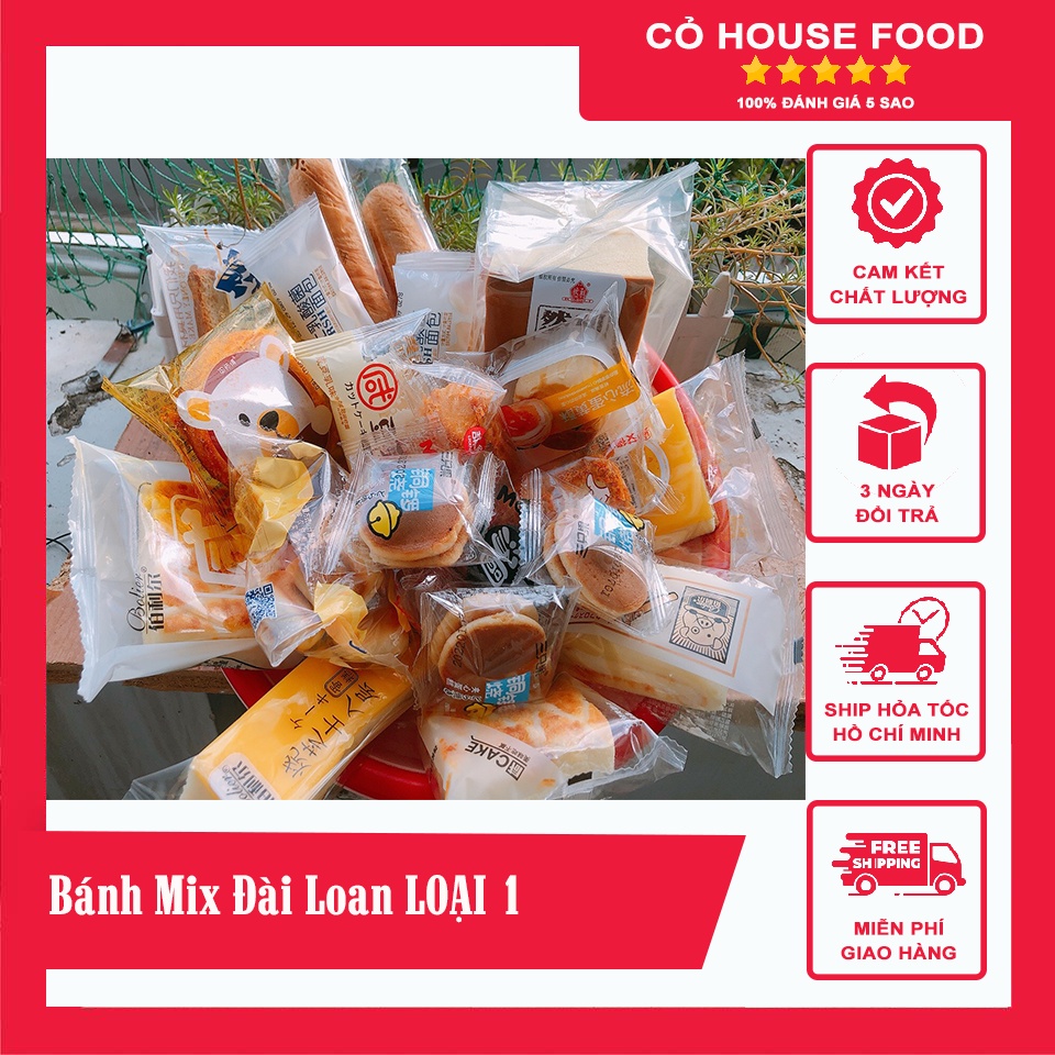 Bánh Đài Loan Mix Đủ Vị - HÀNG LOẠI 1 - BÁNH CAO CẤP, TONGKHOCOHOUSE