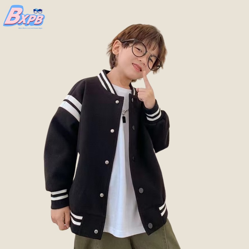 Áo khoác bóng chày BXPB phong cách Hàn Quốc thời trang thu đông cho bé