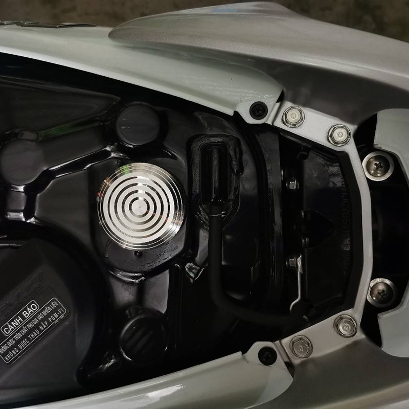 Nắp Xăng Inox 304 CNC mẫuThái mới nhất gắn được nhiều loại xe máy