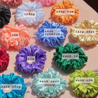 MINISIZE 10cm | Cột Tóc Scrunchies Lụa Mềm Mịn Xinh Xắn Handmade ♡ CHERRYSUMMER
