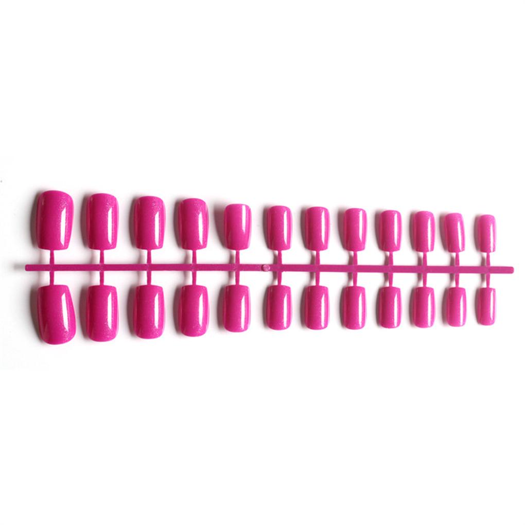 Bộ 1 / 2 / 3 / 5 24 Móng Tay Giả Hình Vuông Thiết Kế Độc Đáo Cho Salon # 1