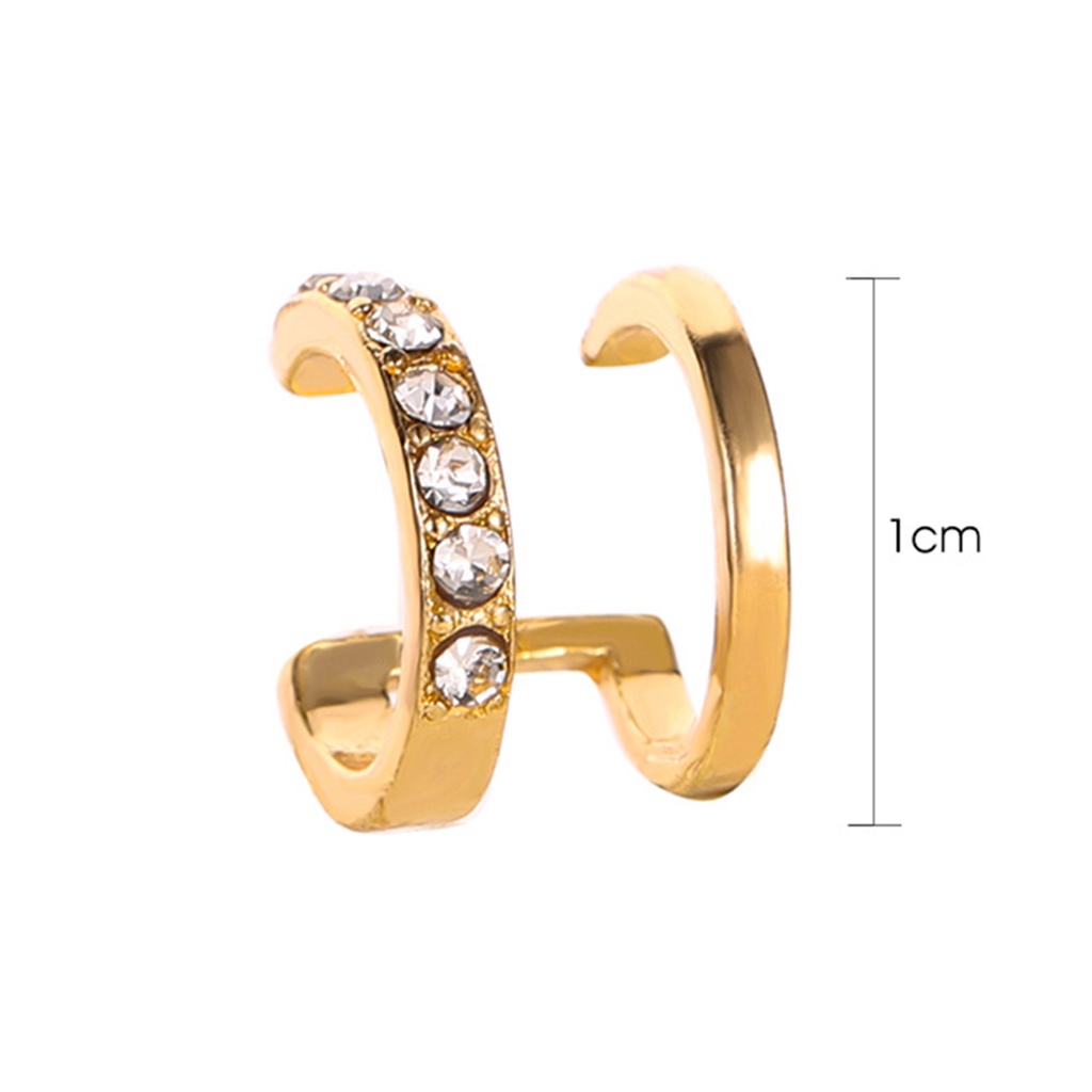 1 chiếc khuyên tai kẹp đính đá thời trang